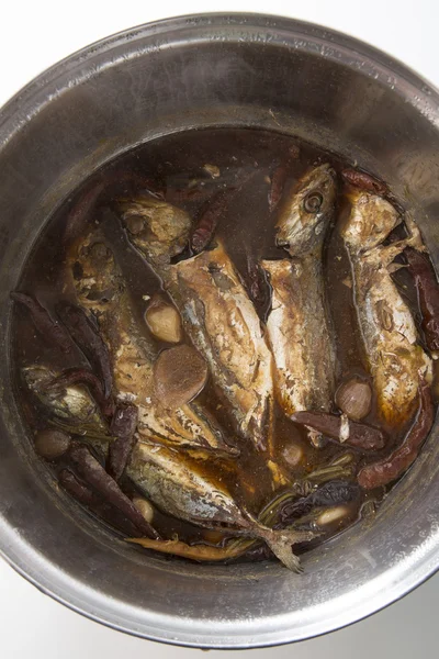 Thai sweet boiled mackerel in pot — Stock Photo, Image