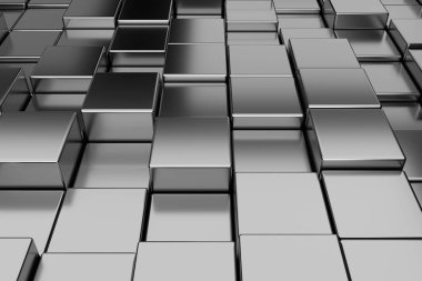 Küplerin soyut arkaplanı. 3d oluşturma.