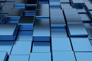 Küplerin soyut arkaplanı. 3d oluşturma.