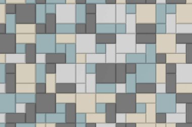 Modern taş duvar. 3D render.