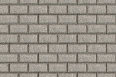 Modern duvar fablic doku ile. 3D render.