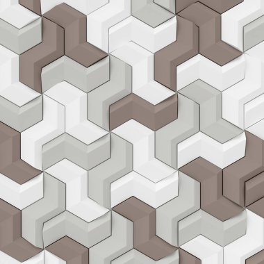 Modern çini duvarının soyut arka planı. 3d render.