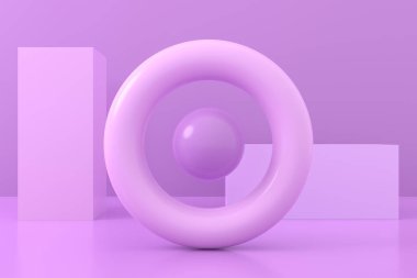 Geometrik şeklin soyut arka planı. 3d render.