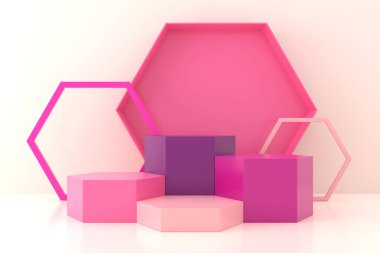 Ürün standı tasarımı. 3B görüntüleme.