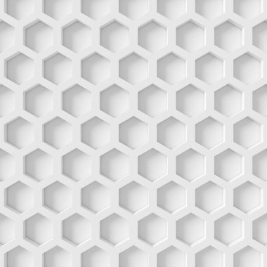 Altıgen şeklinin arka plan. 3D render.