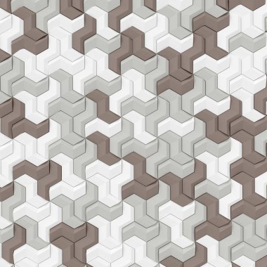 Modern çini duvarının soyut arka planı. 3d render.