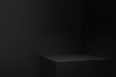 Karanlık kavramları olan bir ürün tasarımı. 3B görüntüleme.