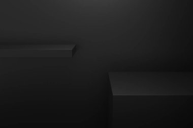 Karanlık kavramları olan bir ürün tasarımı. 3B görüntüleme.