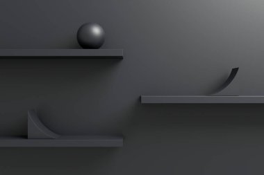 Geometrik şekillerin soyut arkaplanı. 3d oluşturma.