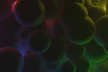 Bilim kurgu sahnesinin soyut arkaplanı. 3B görüntüleme.