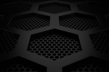 Altıgen şeklinin arka plan. 3D render.