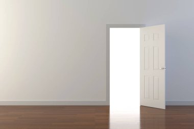 İşaret fişekli kapı. 3 boyutlu arka plan tasarımı. 3B görüntüleme.