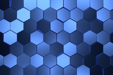 Altıgen arka plan. 3D render.