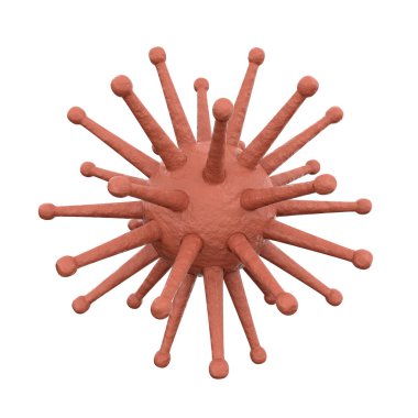 Mikroskopta virüs hücresi. 3B görüntüleme.