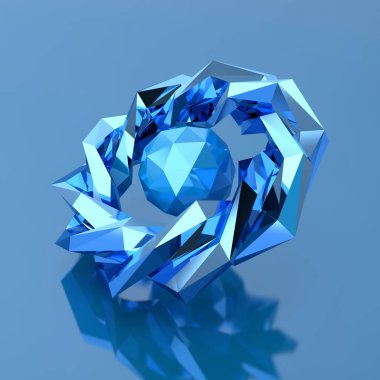 Geometrik şekillerin soyut arkaplanı. 3d oluşturma.