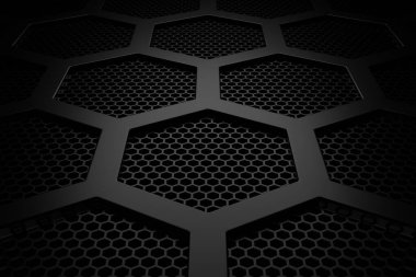 Altıgen arka plan. 3D render.