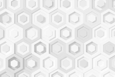 Modern duvar tasarımı. Hexgon 'un soyut arkaplanı. 3B görüntüleme.