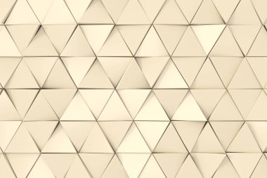 Lüks konseptli modern duvar tasarımı. Üçgenin soyut arkaplanı. 3B görüntüleme.