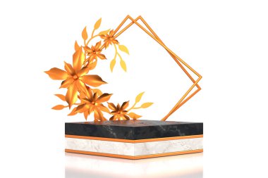 Lüks konseptli ürün tasarımı. 3B görüntüleme.