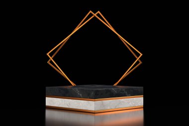 Lüks konseptli ürün tasarımı. 3B görüntüleme.