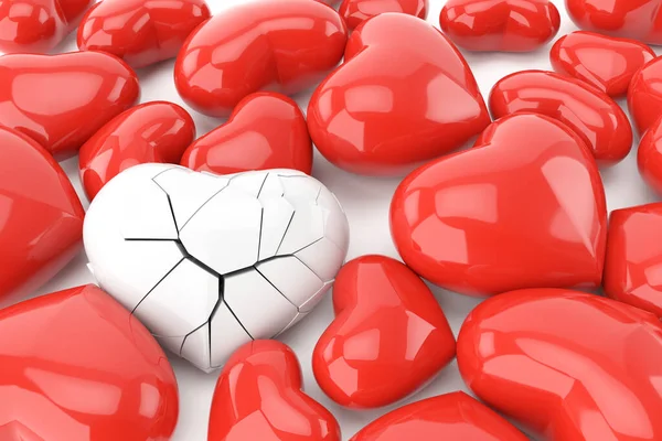 Fondo Del Día San Valentín Con Concepto Corazón Roto — Foto de Stock