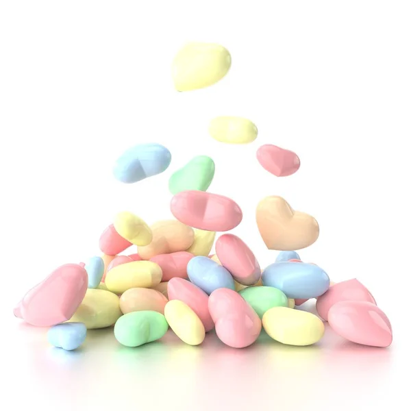 Hearts Background Rendering — Stock Photo, Image