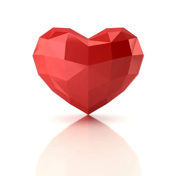 Low Poly Heart Rendering — Stock Photo, Image