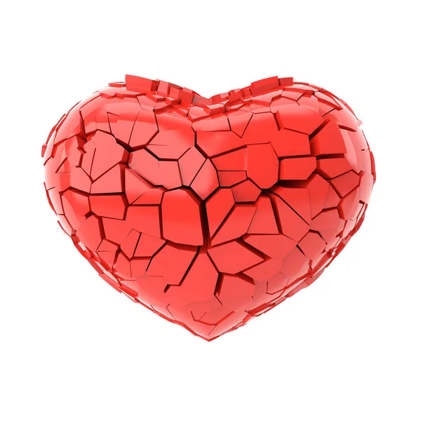 Corazón Roto Renderizado — Foto de Stock