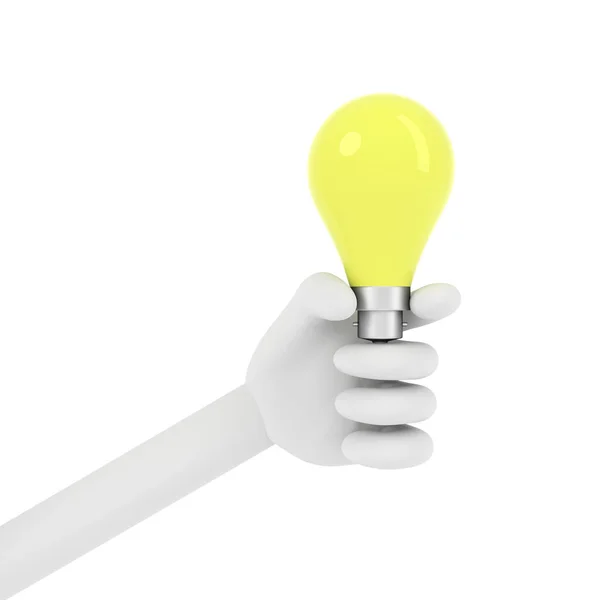 Hand Bulb Have Ideas Concept Rendering — Foto Stock
