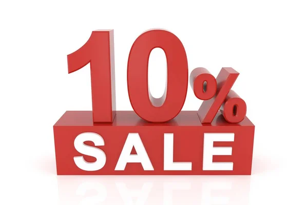 Ten Percent Sale Rendering — Stock Photo, Image