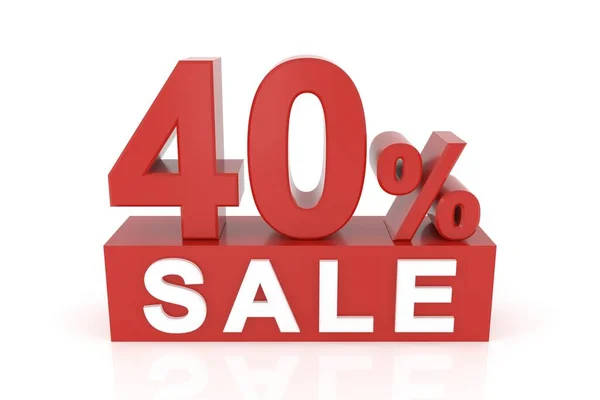 Forty Percent Sale Rendering — Foto de Stock