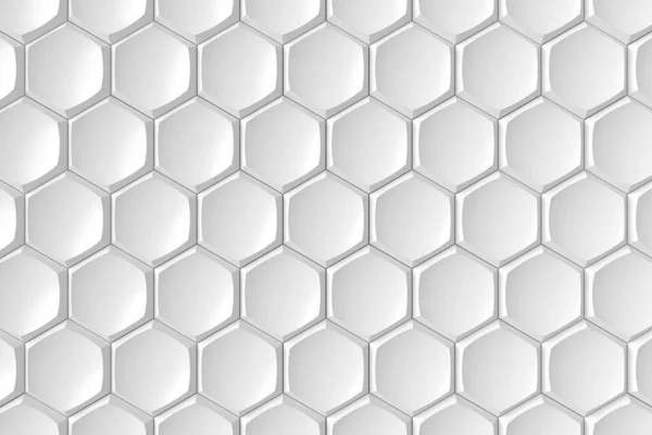 Modern Hexagon Tile Wall Rendering — ストック写真