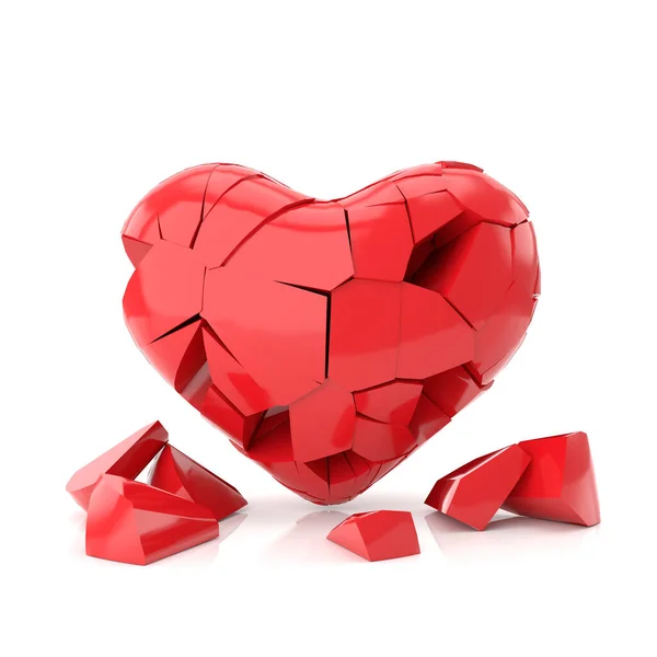 Broken Heart Background Rendering — Fotografia de Stock