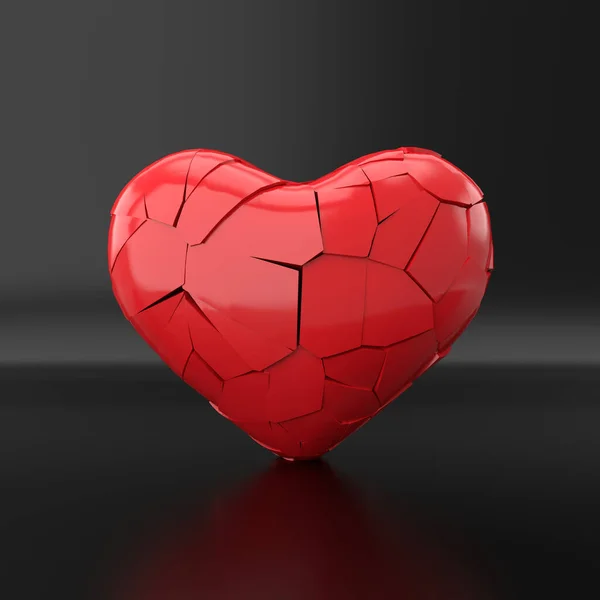 Broken Heart Background Rendering — Foto de Stock