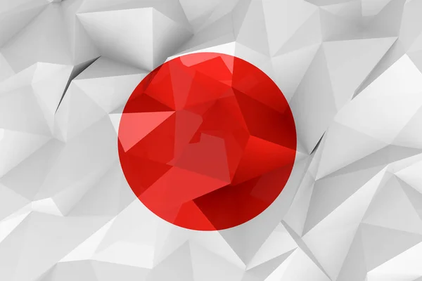 Bandeira Japão Renderização — Fotografia de Stock