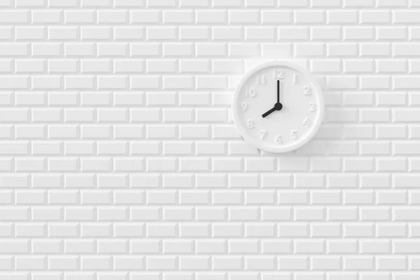 壁に時計の最小限の背景 3Dレンダリング — ストック写真