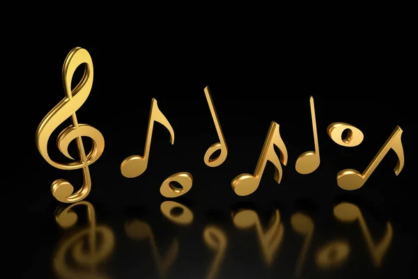 Claves Agudas Notación Musical Renderizado — Foto de Stock