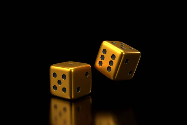 Golden Dice Casino Online Banner Rendering — стоковое фото