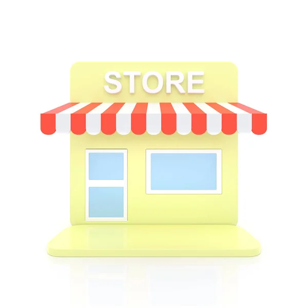 Store Isolated White Rendering — Stock Photo, Image
