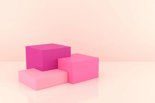 Display Stand Design Cube Shape Rendering — Stock Fotó