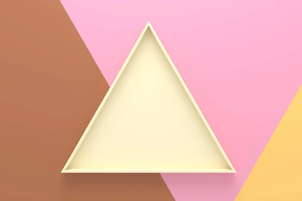 三角形のトレイの概要背景 3Dレンダリング — ストック写真