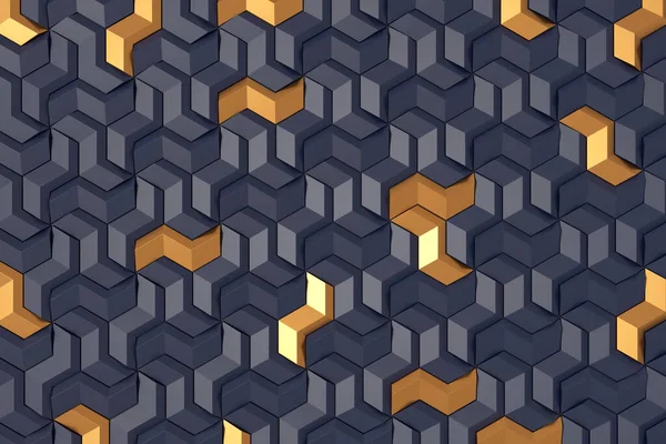 Lüks konseptli modern duvar tasarımı. 3B görüntüleme.