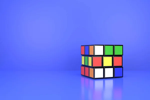 Rubik Cube Wallpaper Design Rendering —  Fotos de Stock