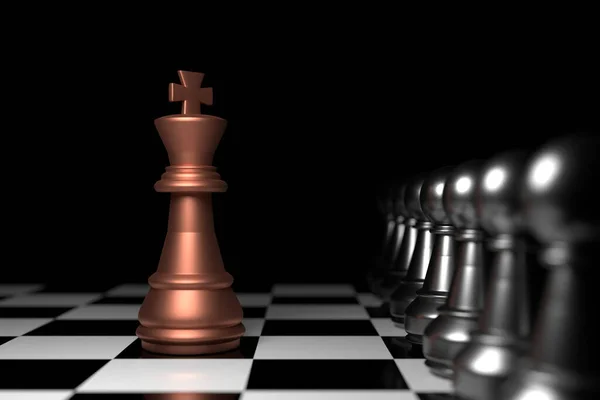 Шахматный Король Дизайн Обоев Рендеринг — стоковое фото