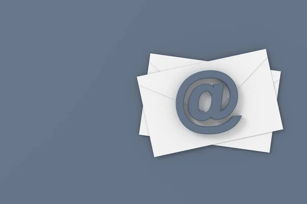 Projekt Banera Kontaktowego Mail Renderowanie — Zdjęcie stockowe