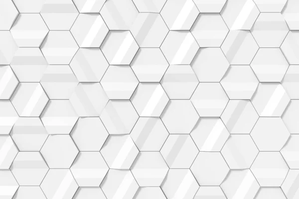 Modern Wall Design Abstract Background Hexgon Rendering — 스톡 사진