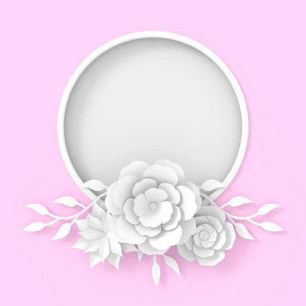 Flower Frame Background Design Rendering — Foto de Stock
