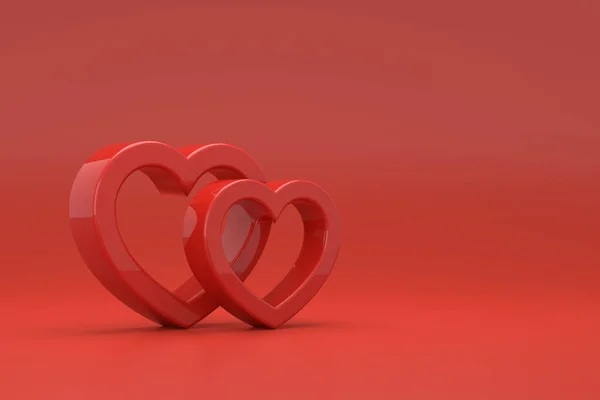 Valentine Background Design Heart Shape Rendering — 스톡 사진