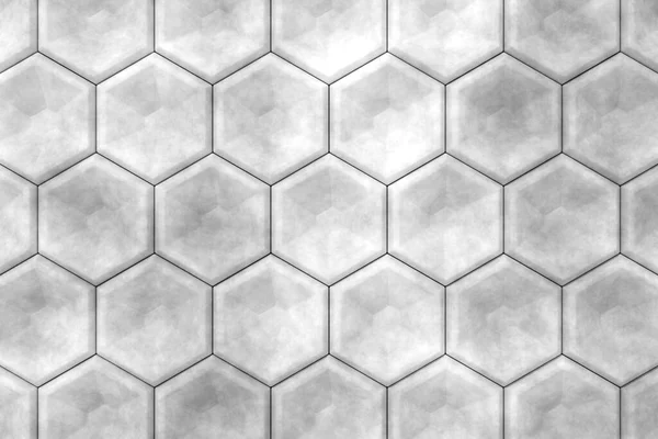 Конструкция Плитки Цементом Абстрактный Фон Гексонов Рендеринг — стоковое фото
