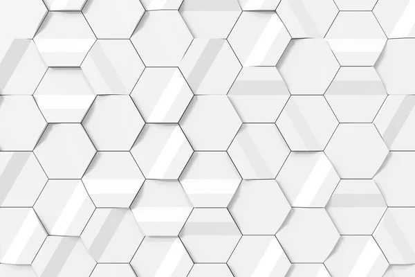 Modern Tile Wall Design Abstract Background Hexgon Rendering — Foto Stock